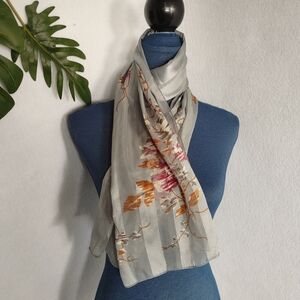 Floral Silk Lile Scarf